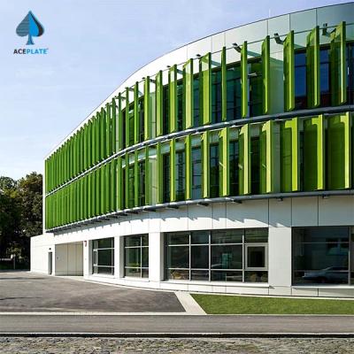 China ACEPLATE Fashion Design Modern Exterior Wall Cladding Aluminum Sun Canopy With PE Coated Surface for sale