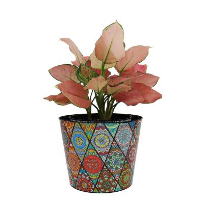 China Wholesale Minimalist Modern Style 10 Inch Plastic Flower Pot For Living Room Balcony Bedroom Decoration for sale