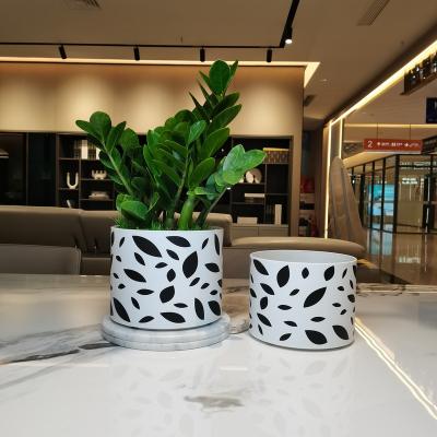 China Econo Wholesale CLASSIC Nordic Single Straight Flower Potted Plant Flower Garden Plastic Flower Pot for sale