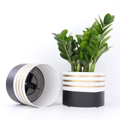 China Minimalist Econo Round Plant Flower Pot Plastic Planters For Succulents Decor Plants Desktop Flower Pots for sale