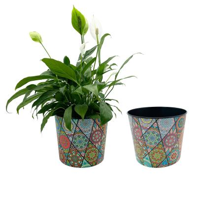 China Minimalist Econo modern 8 inch plastic plant pot design for indoor and outdoor colorful round flower pots plastic flower pots for sale