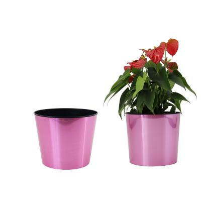 China Minimalist Econo Exclusive 6 Inch Girls Pink Reusable Household Decorative Plastic Flower Pot Wholesale for sale