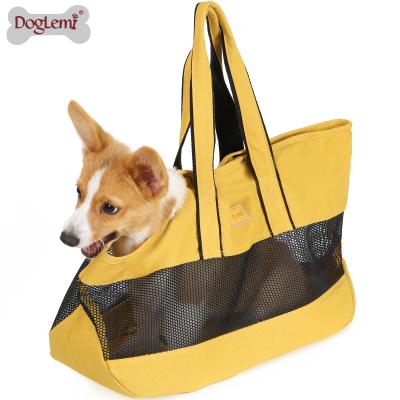 China Sustainable Portable Breathable Pet Carrier Dog , Soft-sided Dog Cat Carrier Travel Tote Bag for sale