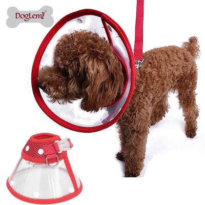 China Stocked Plastic Elizabethan E Collar For Dog Pet Recovery Dog Cone Collar for sale