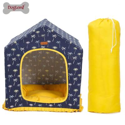 China Cat Dog Bed Sustainable Pet House with Cushion Pet House Canvas for sale