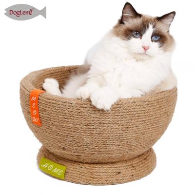 China Viable Scratching Sisal Cat Sleeping House Scratcher Sisal Cat Cave DIY Cat Cave Name for sale