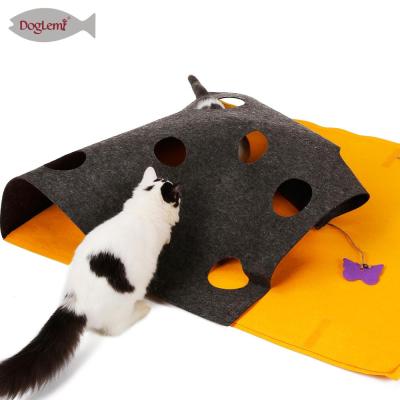 China Sustainable Pet Cat Playing Mat Felt Cat Blanket DIY Cat Play Product for sale