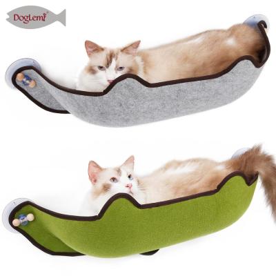 China Sustainable Cat Shape Hammock EVA Cat Window Seat Mounted Cat Pet Bed for sale