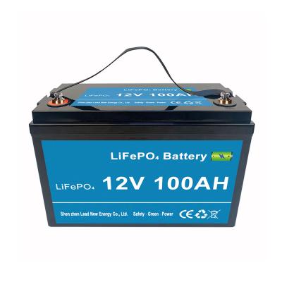 China Wholesale Rechargeable Lithium Lifepo4 Batteries 12V 100Ah Volt Li-Ion Battery Pack L325mm*W165mm*H215mm Solar Panel Battery Storage for sale