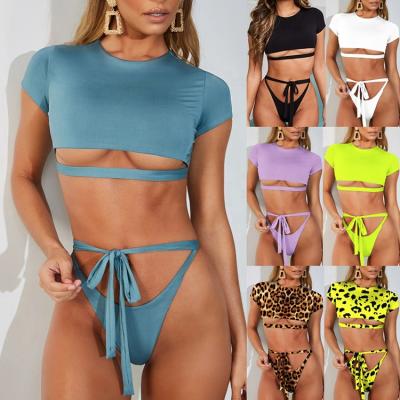 China Fashion Anti-UV Swimwear Hot Products With Competitive Price Redemption Top Short Drop Bikinis Beach Wear Shipping 1pcs for sale