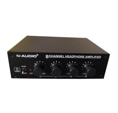 China Volume Adjust 2021 Professional N-AUDIO 8 Channel Headphone Amplifier for sale