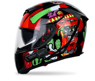 China Flexible Customize Retro Full Face Helmet Classic Motorcycle Safety Helmets With Sun Visor for sale