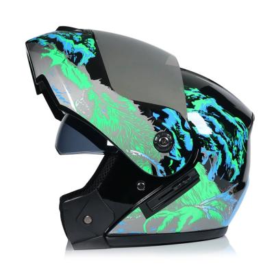 China Hot Selling Flexible Branded Retro Classic Tilted Full Face Motorcycle Helmet XXL Adult for sale