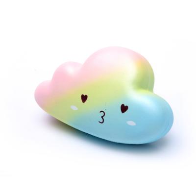 China Soft Rainbow Cloud Shape Size Color Toy Custom Anti Stress Foam Ball for sale