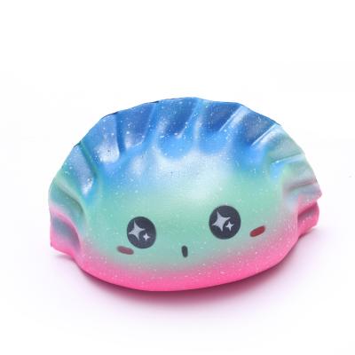 China Slow Rising Chinese Dumpling Toy Rainbow Colors Toy Meat Ravioli Stress Ball for sale