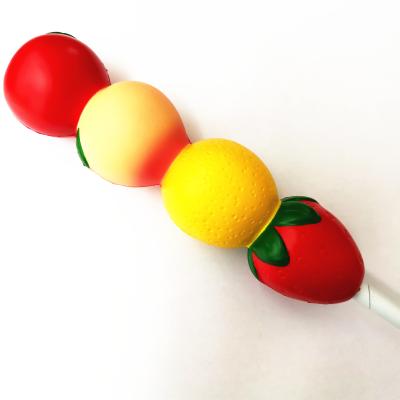 China Promotional Toy Stress ballpen PU TOP foam material pencil cover pen for sale