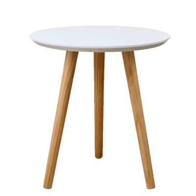 China (Other) Eco-Friendly Adjustable Bamboo Round Mini Coffee Table Three Legs Wooden Round Table Side Table For Magazines for sale