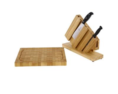 China Viable Knife Holder with Strong Magnet - Wooden Bamboo Magnetic Knife Guard Holder, Organizer Block Without Knives for sale