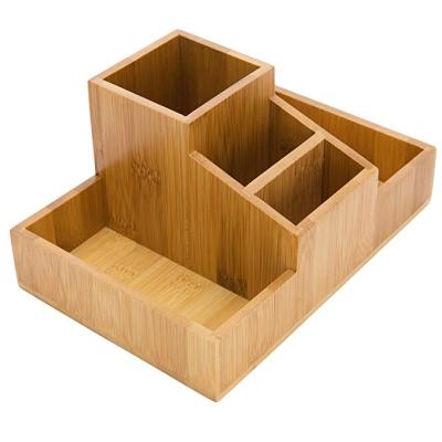 China Morden Desktop Bamboo Organizer for Office Supplies Storage Rack for sale