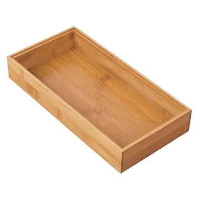 China CLASSIC Stackable Tray Bamboo Buffet Drawer Organizer for sale