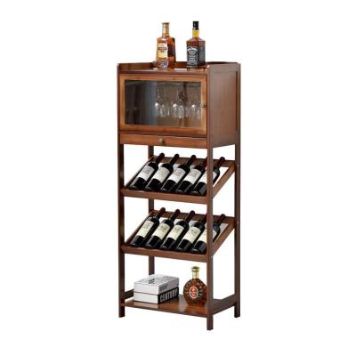 China (Others) Adjustable Bamboo Wine Rack Wine Storage Rack Display Stands for Storing Bottles at Home for sale