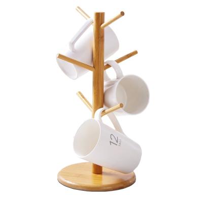 China Sustainable Bamboo Cup Holder Tree, Organic Cup Hook, Cup Holder Cup Holder for sale