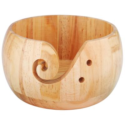 China Yarn Accessories Yarn Sustainable Bamboo Storage Bowl Bamboo Knitting Storage Bowl for sale