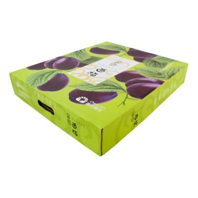 China Recyclable Luxury Corrugated Apple Fruit Packaging Paper Boxes Carton Box Shipping Cartons For Vegetable Fruit for sale