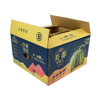 China Customized Recyclable Watermelon Cardboard Box Recyclable Shipping Boxes Fruit Packaging Corrugated Paper Box for sale