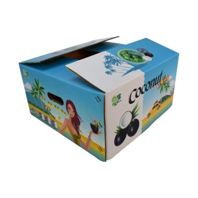 China Recyclable Fruit Coconut Box Corrugated Drawer Cardboard Box Packaging for sale