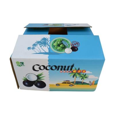 China Custom Recyclable Cardboard Fruit Box Logo Printing Recyclable Fruit Shipping Corrugated Box for sale