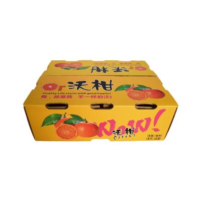 China Recyclable Logo Printing Recyclable Cardboard Shipping Custom Packaging Corrugated Citrus Paper Box for sale