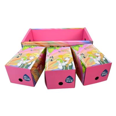 China Recyclable Three-in-One Low Box Fruit Factory Customized Rectangular Corrugated Rose Cardboard Lid And Packing Box for sale