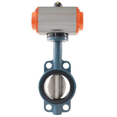 China General DI GGG40 SS304 Valve Disc Ductile Iron Wafer Pneumatic Butterfly Valve for sale