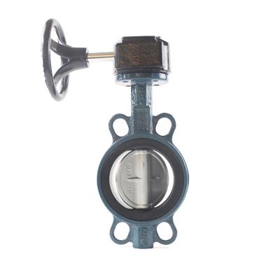 China OEM&ODM general chinese professional soft malleable iron seat a395 pn16 manual wafer butterfly valve with worm gear for sale