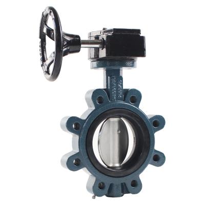 China General Type JRVAL SS304 Worm Gear Wheel Carbon Steel WCB EPDM Valve Seat Valve Disc Hook Medium Line Butterfly Valve for sale