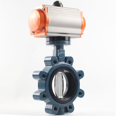 China DN150 Valves Manufacturer China General Pneumatic WCB Lug Butterfly Valve for sale