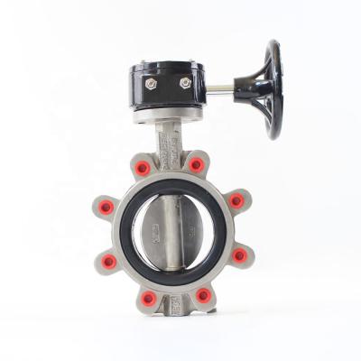 China General China professional manual epdm seat stainless steel wafer supported butterfly valve with worm gear for sale