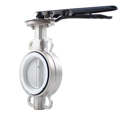 China General butterfly valve 50mm dn150 dn100 wafer type butterfly valve with handle lever for sale