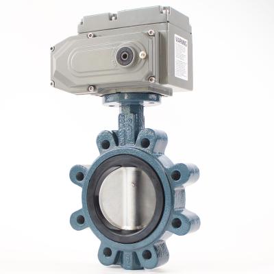 China pn10 pn16 general lug type ductile iron body concentric butterfly valve dn400 for sale