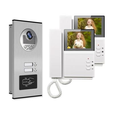 China Easy Entry Multi Video Door Bell Door Phone Apartment Building NIGHT VISION Installation Video Intercom with LCD Screen for sale