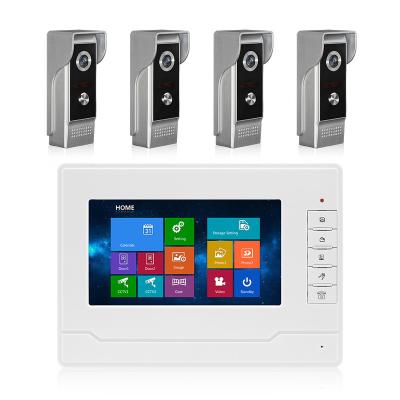 China Night version villa touch screen intercom video doorphone night vision camera doorbell access control waterproof intercom for sale