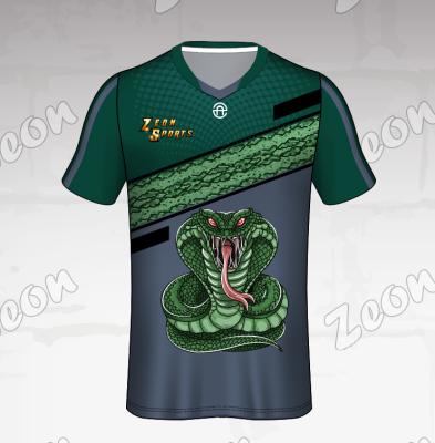 China High Quality V-neck anti-pilling e-sport gaming tank top T-shirts new design custom sublimation for sale