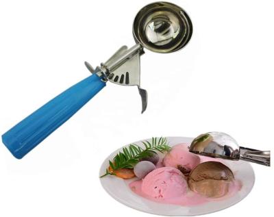 China (2 oz) #16 Cookie Scoop Viable Food Scoop 18/8 Stainless Steel with Handle Scooper Ice Cream Fruit Scoop Blue Scoop Watermelon Scoop for sale