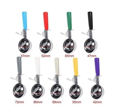 China Viable 304 Stainless Steel PP Set Handle Stainless Steel Metal Ice Cream Scoop Spoon Tool Ice Ball Maker Holder for sale