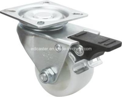 China Po Wheel Material 80kg Plate Brake Caster 3122-04 for Industrial Equipment for sale