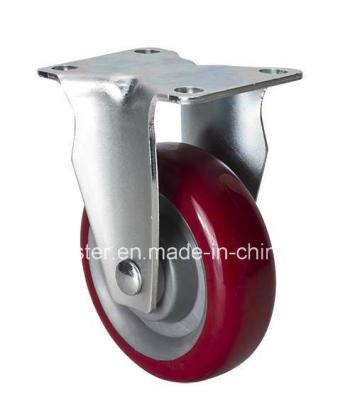 China 100mm Diameter Rigid TPU Caster 5004-85 for Medium Duty Load Capacity up to 130kg for sale