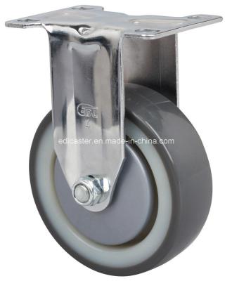 Κίνα 130kg άκαμπτο TPU Caster 5704-87N σε χρωμικό φινίρισμα για υψηλή χωρητικότητα φορτίου σε βαρύ φορτίο προς πώληση