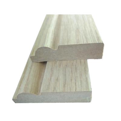 China Modern Wood Veneer Wrapped MDF Wall Skirting for sale