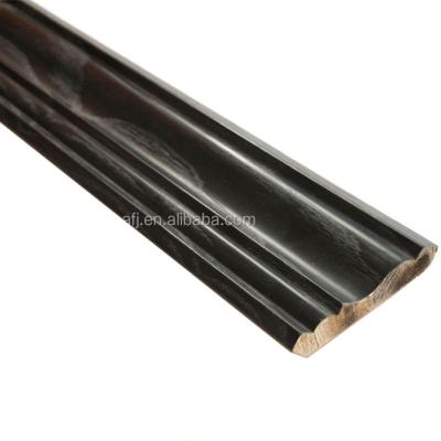 China Modern Black Wood Decorative Corner Ceiling Molding for sale